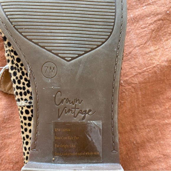 Genuine Cow hide leopard print loafer - Crown Vintage - Picture 3 of 3